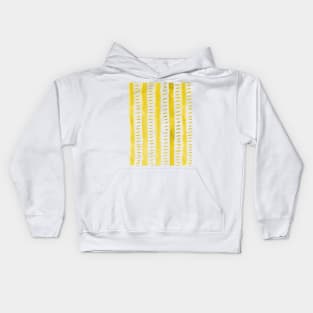 Watercolor lines - yellow Kids Hoodie